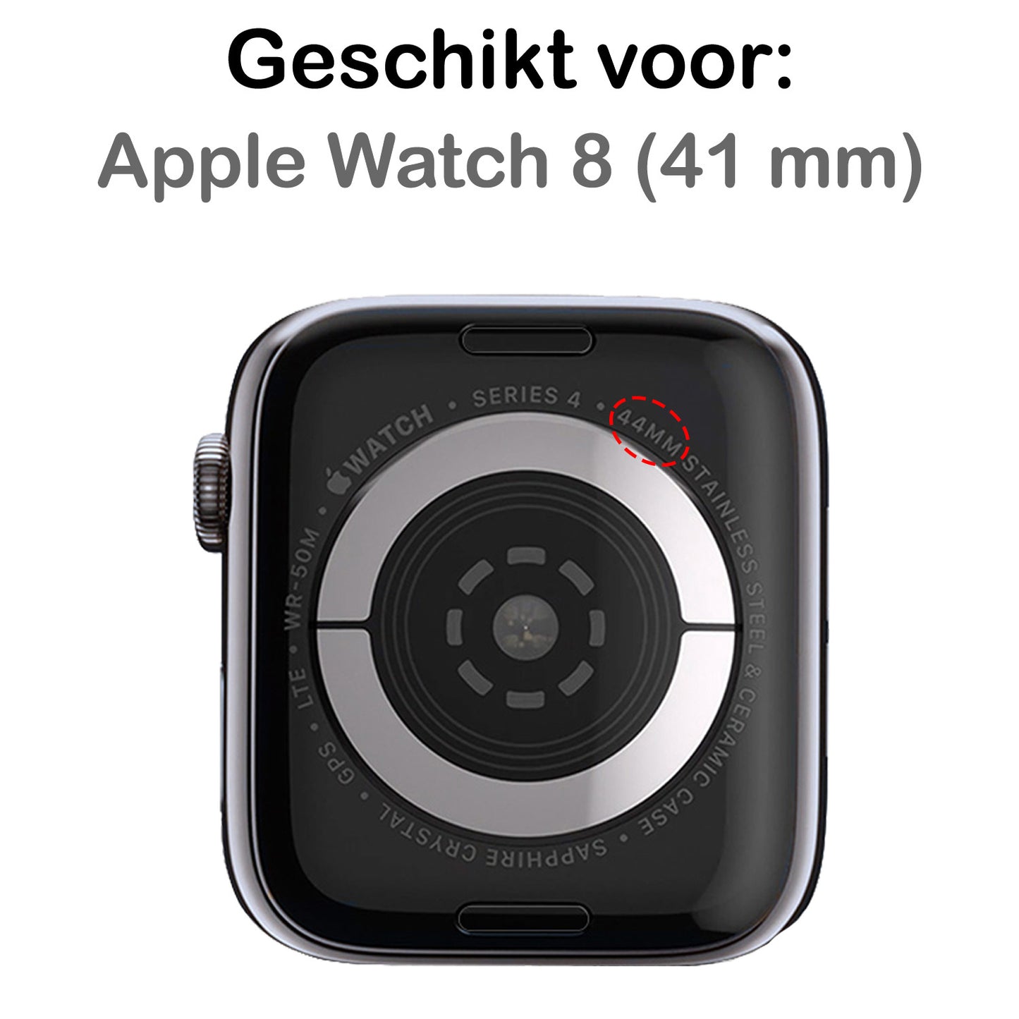 Polsbandje Met Magneetsluiting Geschikt voor Apple Watch 8 41 mm Bandje Milanees - Zwart