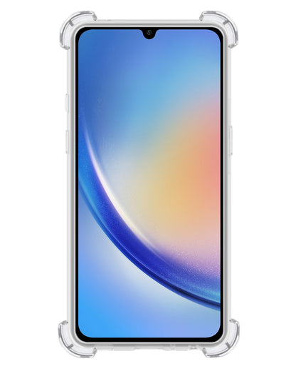 Samsung A34 Hoesje Kaarthouder Backcover Shockproof - Transparant