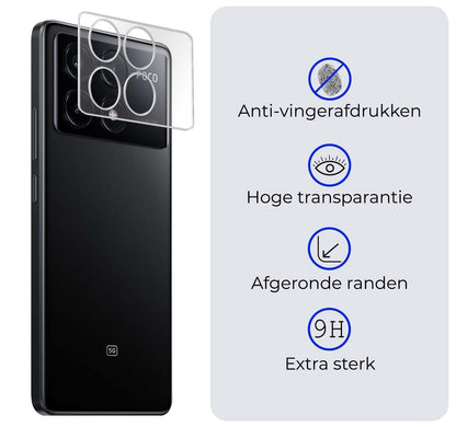 Xiaomi Poco X6 Pro 5G Camera Screenprotector Gehard Glas