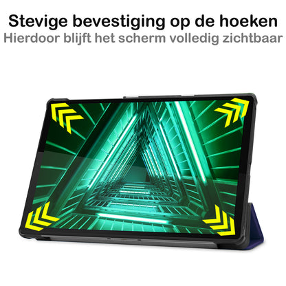Lenovo Tab M10 FHD Plus 2nd Gen Trifold Bookcase Hoes - Donkerblauw