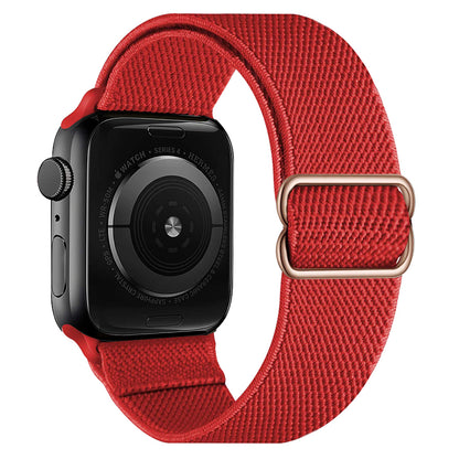 Horloge Bandje Geschikt Voor Apple Watch 1-8 / SE - 42/44/45 mm Bandje Stof - Rood