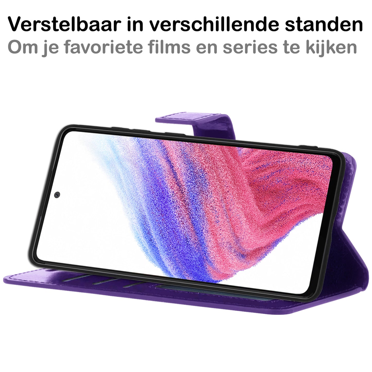 Samsung A53 Hoesje Book Case Kunstleer - Paars