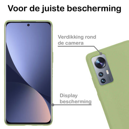Xiaomi 12X Hoesje Siliconen Backcover Lichtgewicht - Groen