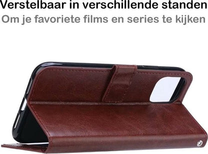 iPhone 12 Pro Hoesje Book Case Kunstleer - Bruin