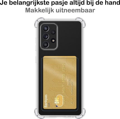 Samsung A52s Hoesje Kaarthouder Backcover Shockproof - Transparant