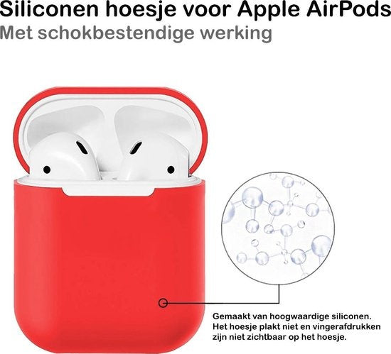 AirPods Hoesje Ultra Dun Siliconen - Rood