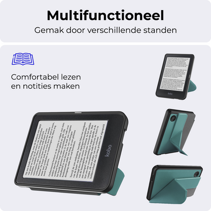 Kobo Clara BW Trifold Bookcase Hoes - Donkergroen