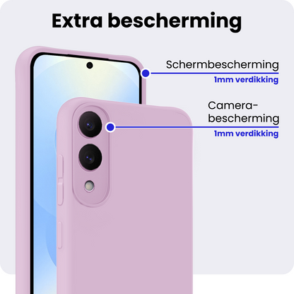 Samsung S25 Edge Hoesje Siliconen Backcover Lichtgewicht - Lila