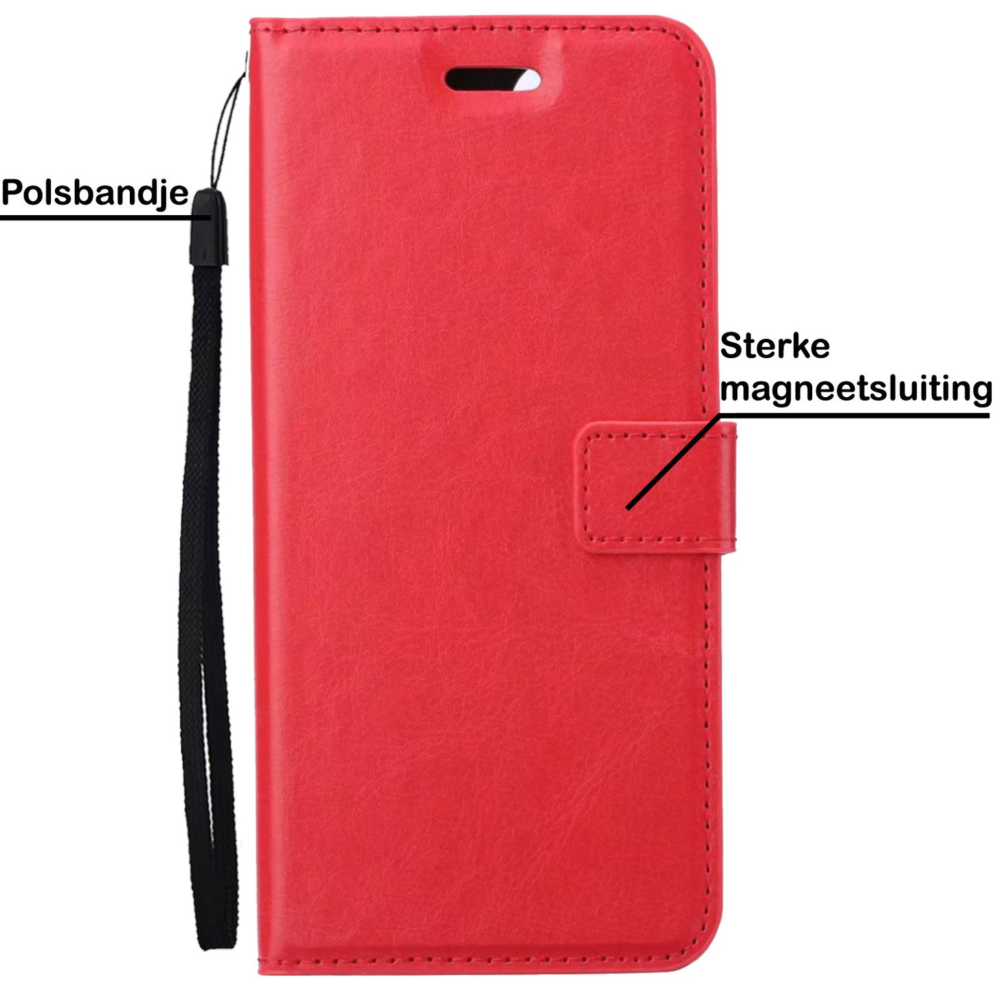 Samsung A02s Hoesje Book Case Kunstleer - Rood