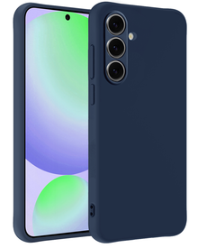 Samsung S24 FE Hoesje Siliconen Backcover Lichtgewicht - Donkerblauw