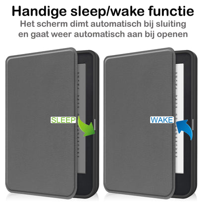 Kobo Clara 2E Bookcase Hoes Shockabsorberend - Grijs