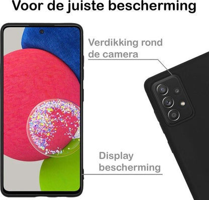 Samsung A52s Hoesje Siliconen Backcover Lichtgewicht - Zwart