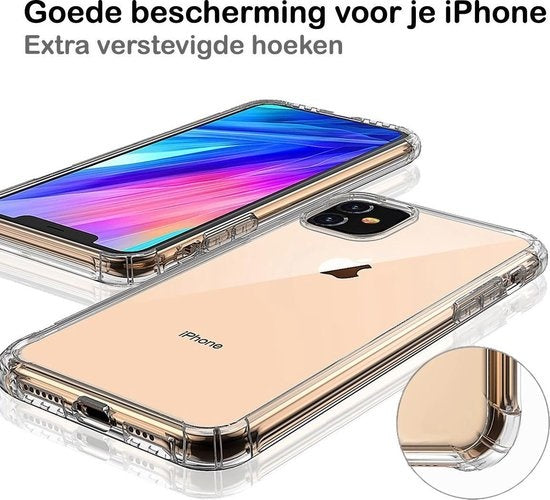 iPhone 11 Hoesje Shock Proof Siliconen - Transparant