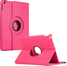 iPad 10.2 2019 Trifold Bookcase Hoes 360 Graden Draaibaar - Donkerroze