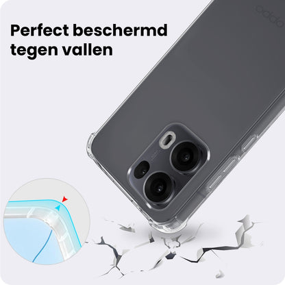 OPPO Reno 13 Pro Hoesje Shockproof Backcover Siliconen - Transparant