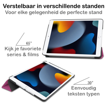 iPad 10.2 2021 Hoesje Book Case - Paars