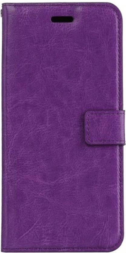 iPhone 5/5s/5SE Hoesje Bookcase Cover met Kaarthouder - Paars
