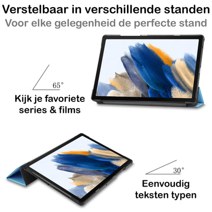 Samsung Galaxy Tab A8 Trifold Bookcase Hoes - Lichtblauw