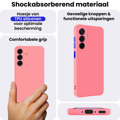 Samsung A17 Hoesje Siliconen Backcover Lichtgewicht - Lichtroze