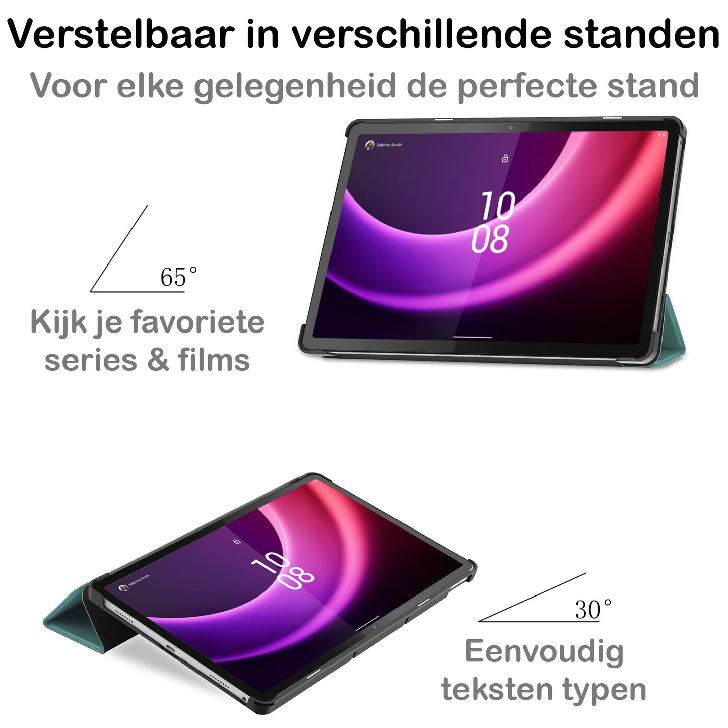 Lenovo Tab P11 (2e Gen) Hoesje Book Case - Donkergroen