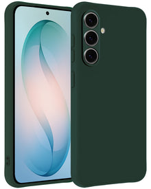 Samsung S26 Plus Hoesje Siliconen Backcover Lichtgewicht - Donkergroen