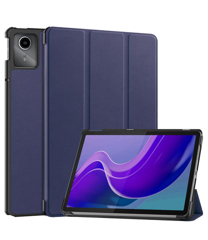 Lenovo Tab M11 Trifold Bookcase Hoes - Donkerblauw