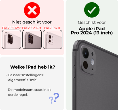 iPad Pro 2024 (13 inch) Kinderhoes Shockabsorberend Foam - Zwart