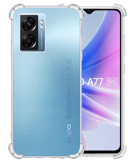 OPPO A77 Hoesje Shockproof Backcover Siliconen - Transparant