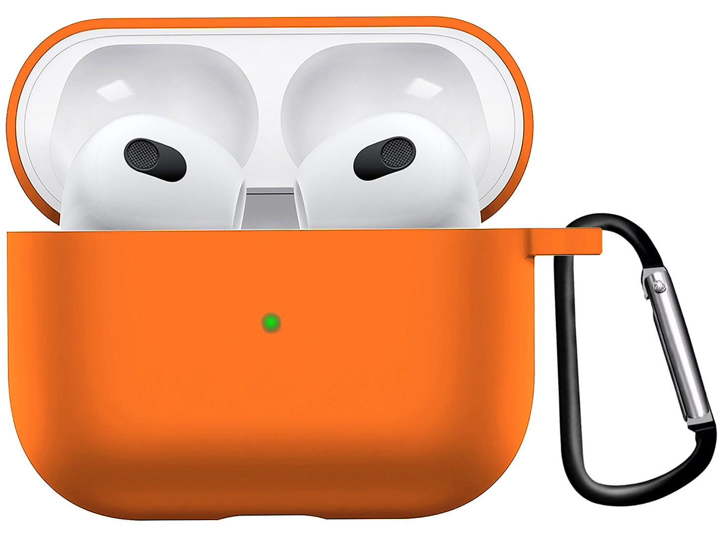 AirPods 3 Hoesje Siliconen met Clip - Oranje