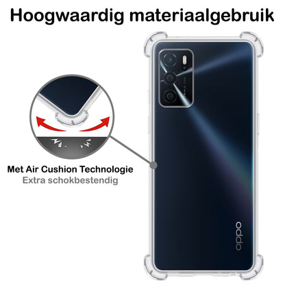 OPPO A16 Hoesje Shockproof Backcover Siliconen - Transparant