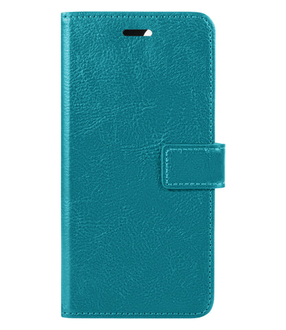iPhone 13 Mini Hoesje Bookcase Cover met Kaarthouder - Turquoise