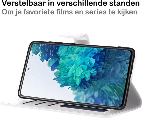 Samsung S20 FE Hoesje Book Case Kunstleer - Wit