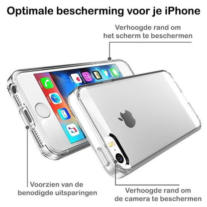 iPhone SE 2020 Hoesje Siliconen Backcover Lichtgewicht - Transparant