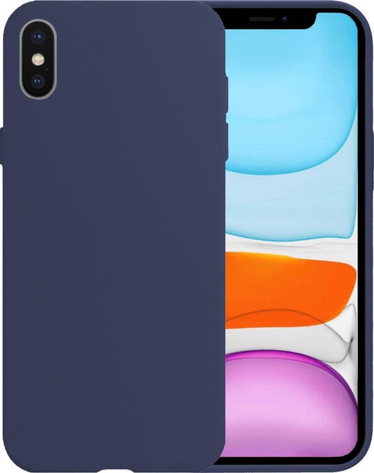 iPhone Xs Max Hoesje Siliconen - Donkerblauw