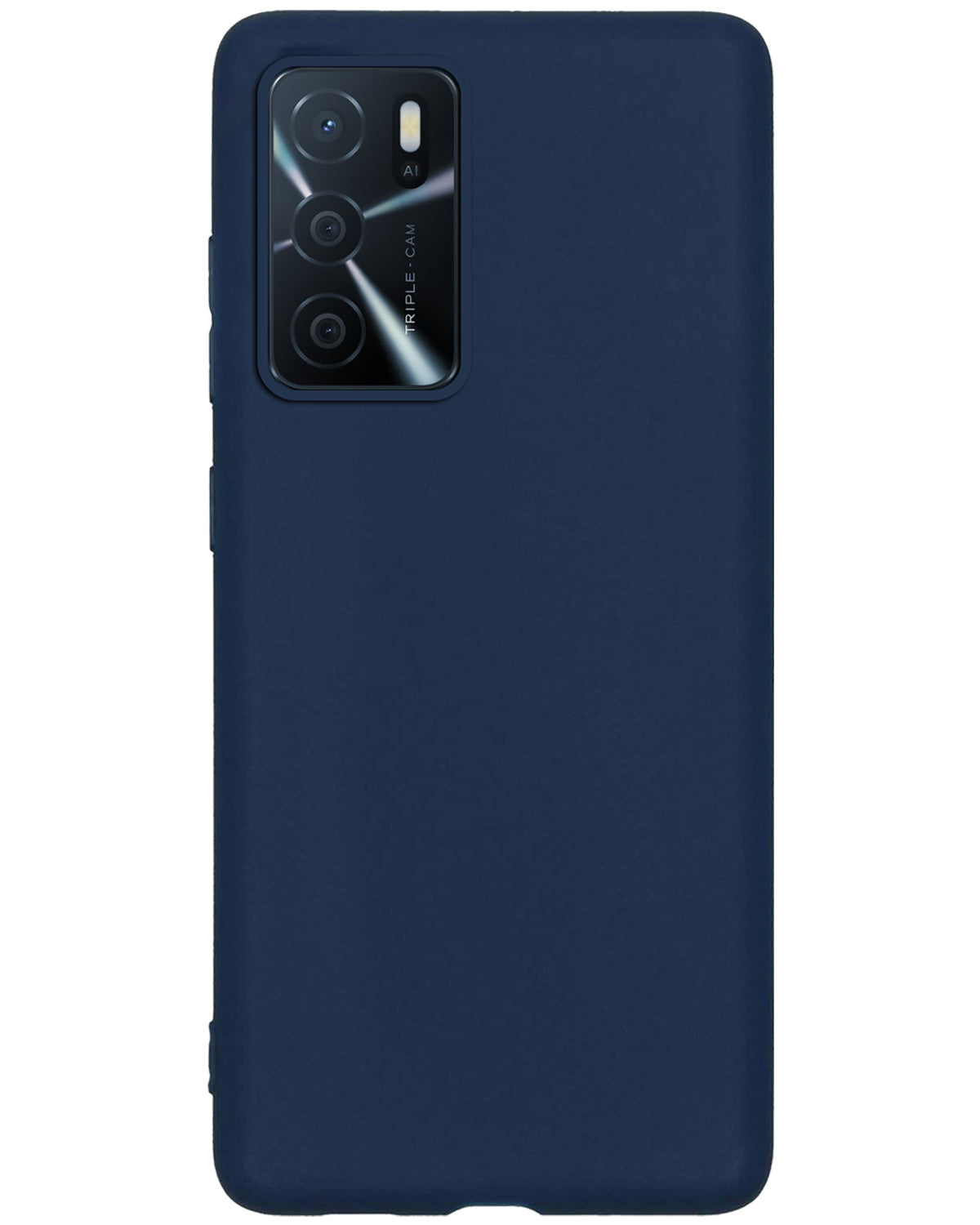 OPPO A16 Hoesje Siliconen - Donkerblauw