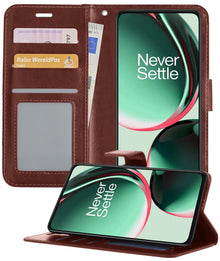 OnePlus Nord CE 3 Lite Hoesje Bookcase Cover met Kaarthouder - Bruin