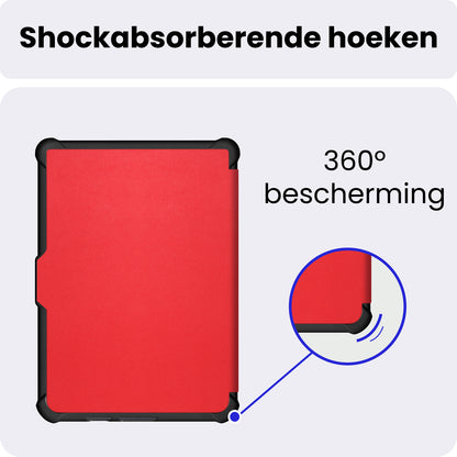 Kobo Clara HD Trifold Bookcase Hoes - Rood
