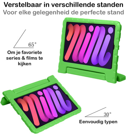 iPad Mini 6 Hoesje Kids Cover Bumper - Groen