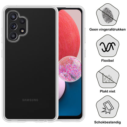 Samsung A13 4G Hoesje Siliconen Backcover Lichtgewicht - Transparant