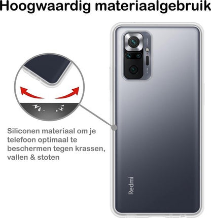 Xiaomi Redmi Note 10 Pro Hoesje Siliconen Backcover Lichtgewicht - Transparant