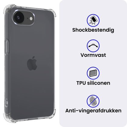 iPhone 16e Hoesje Shockproof Backcover Siliconen - Transparant