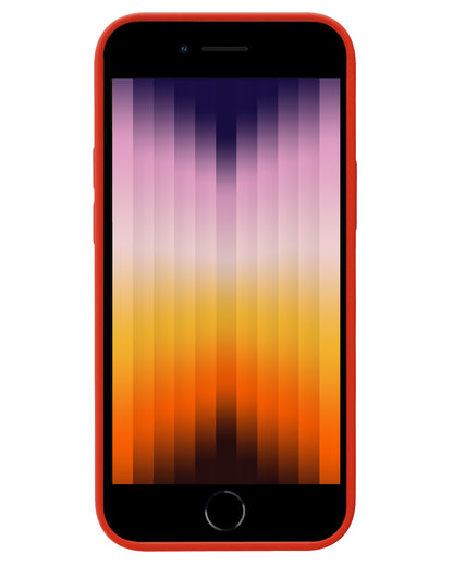 iPhone SE 2022 Hoesje Siliconen Backcover Lichtgewicht - Rood