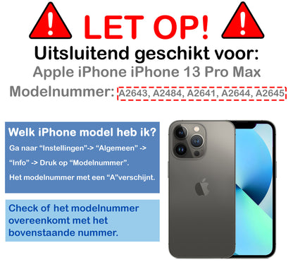 iPhone 13 Pro Max Hoesje Bookcase Cover Uitneembaar - Bruin