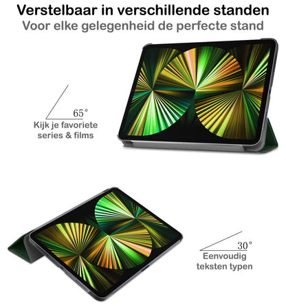 iPad Pro 2021 (12,9 inch) Hoesje Book Case - Donkergroen