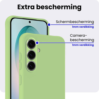 Samsung S26 Hoesje Siliconen Backcover Lichtgewicht - Groen