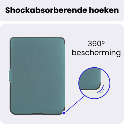 Kobo Nia Trifold Bookcase Hoes - Donkergroen