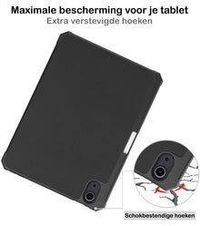 iPad Mini 6 Trifold Bookcase Hoes met Penhouder voor Apple Pen - Zwart