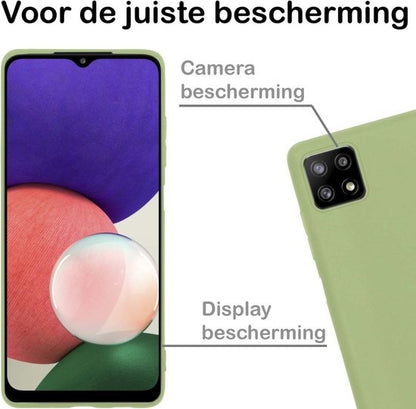 Samsung A22 5G Hoesje Siliconen - Groen