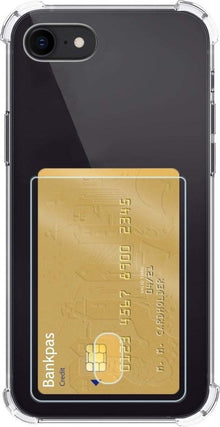iPhone 8 Hoesje Kaarthouder Backcover Shockproof - Transparant