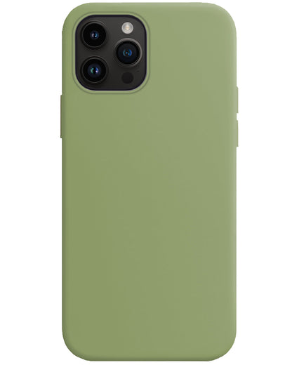 iPhone 15 Pro Max Hoesje Siliconen Backcover Lichtgewicht - Groen